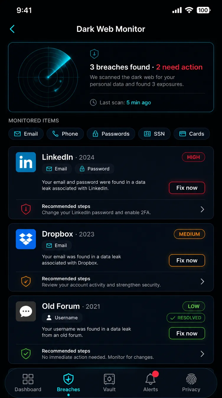 CIPHER app screen 2