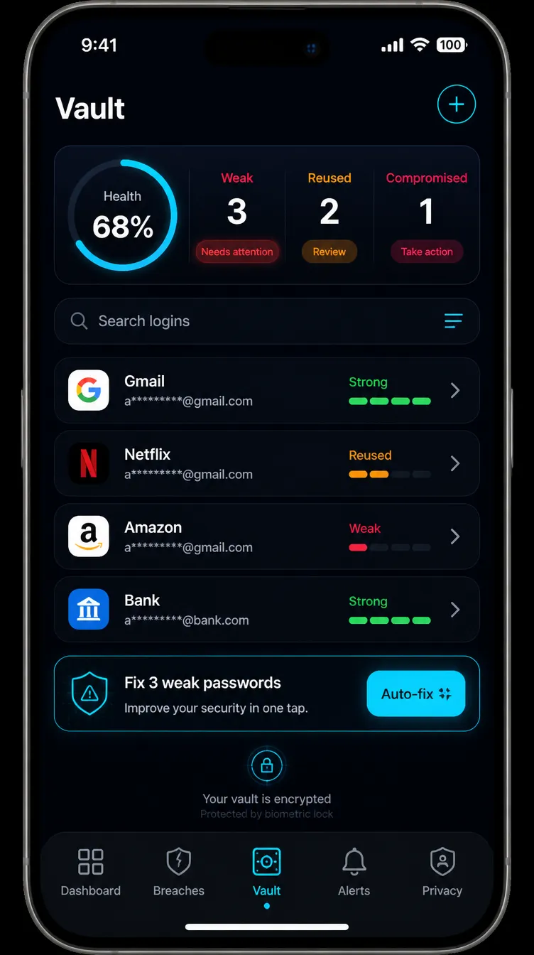 CIPHER app screen 3