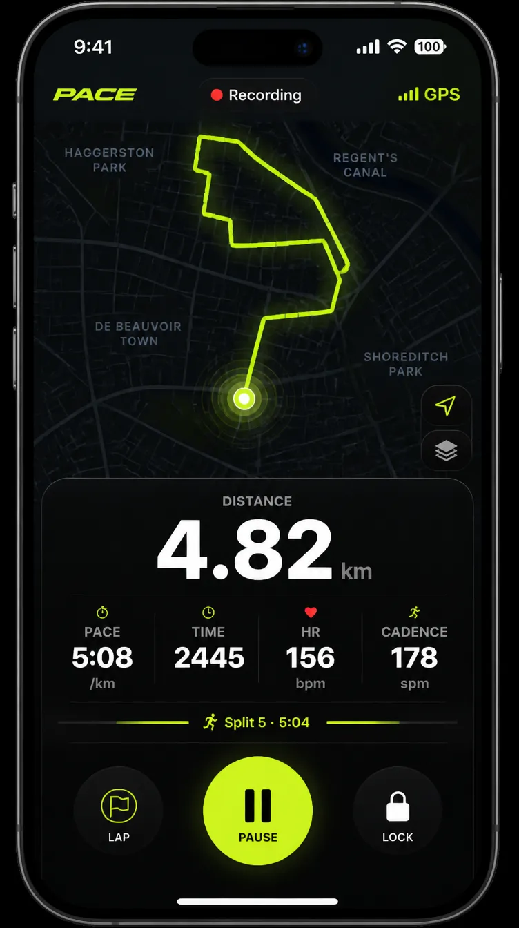 PACE app screen 2