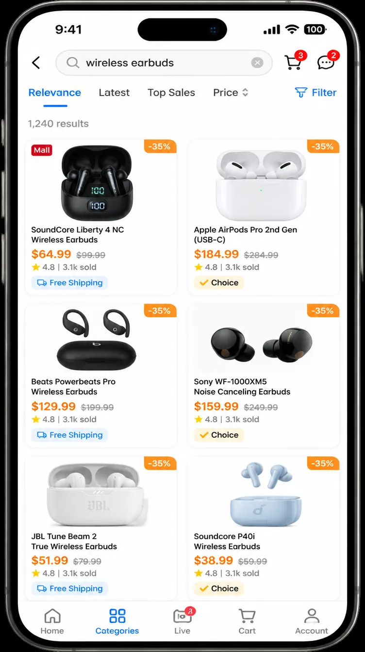 Shoplo app screen 2