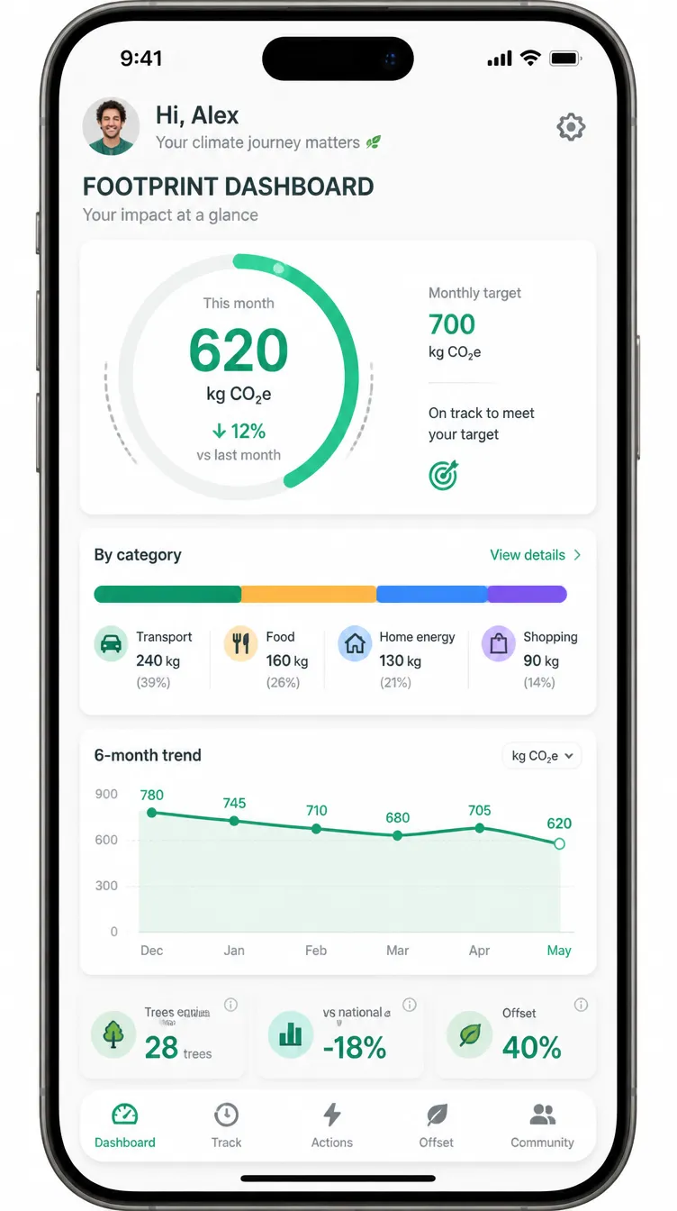 Verdant app screen 1